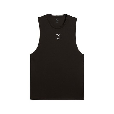 PUMA  X Alex Toussaint Performance Crew Neck Athletic Tank Top Mens Black Casual