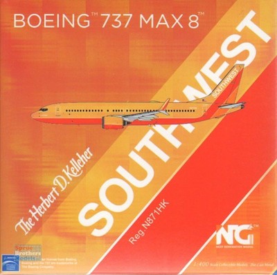 NGM88001 1:400 NG Model Southwest Airlines B737 Max8 Reg #N871HK 'The Herbert D