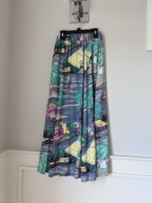 Karen Kane USA Vintage Skirt Tropical Resort Print Size 8 Maxi