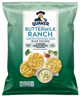Quaker Rice Crisps, Buttermilk Ranch, 6.06oz Bag