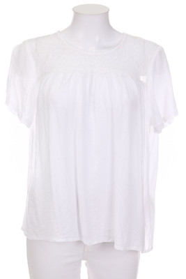 VERO MODA Shortsleeve Blouse Lace Insert M white