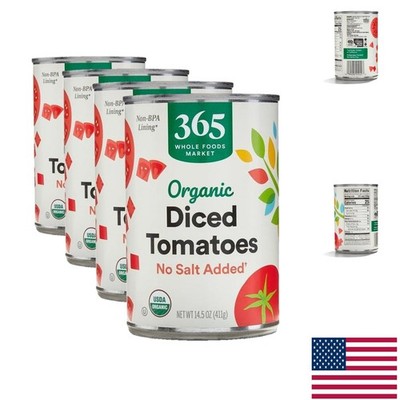 California Grown Organic Diced Tomatoes, No Salt Added, 58 Ounces Total