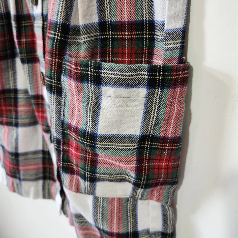 ZARA Kids Girls Holiday Christmas Plaid Dress Red Green White Long Sleeve 8-9 - Image 3 of 4