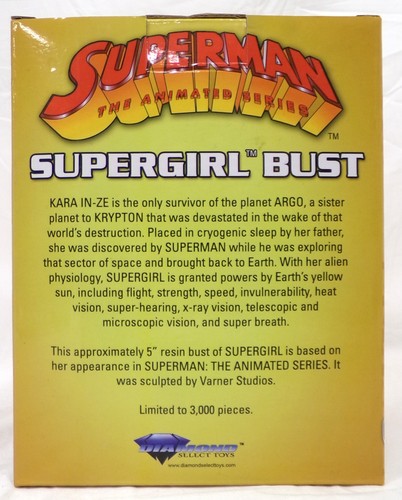 Diamond Select DST DC Comics Superman TAS Supergirl Limited 1352/3000 5" Bust - Picture 2 of 5