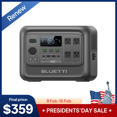 #ad #ad BLUETTI Elite 100 V2 1024Wh 1800W Portable Power Station for Camping Refurbished $448.75