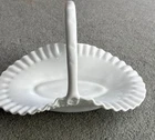 Fenton White Milk Glass Hobnail Basket 12