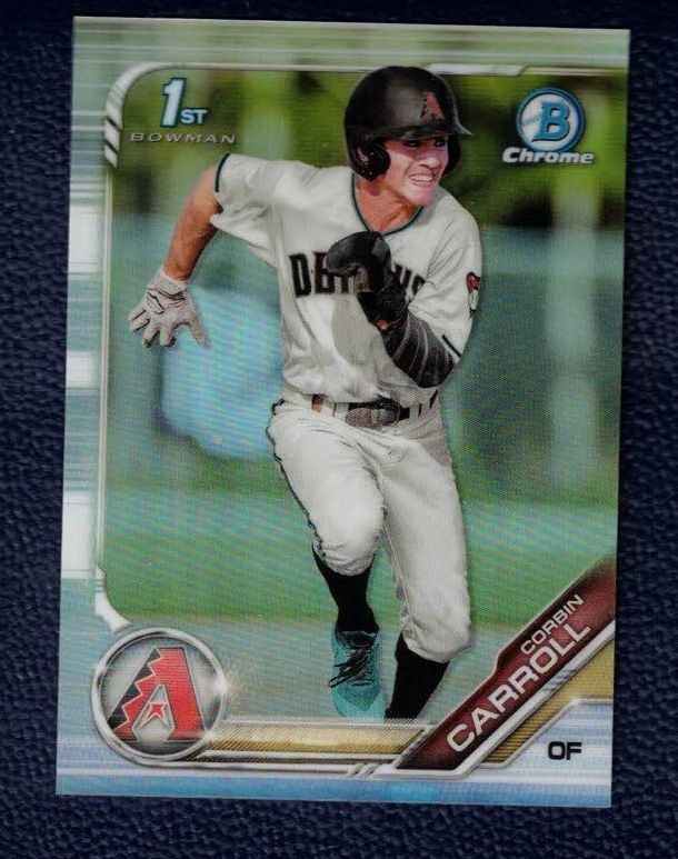 2019 Bowman Draft Chrome Corbin Carroll 1st Refractor #BDC-125 Diamondbacks