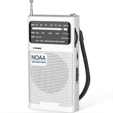 Weather Radio with Best Reception, AM FM Portable Radio with 2 New-