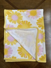 Yellow Pink Daisies Baby Blanket Just One You Carter's Floral Hippie Retro