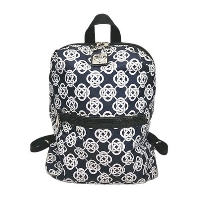 Brighton Backpack Purse Happy Trails Interlok Blue White Knot Nylon 15x12'' Light