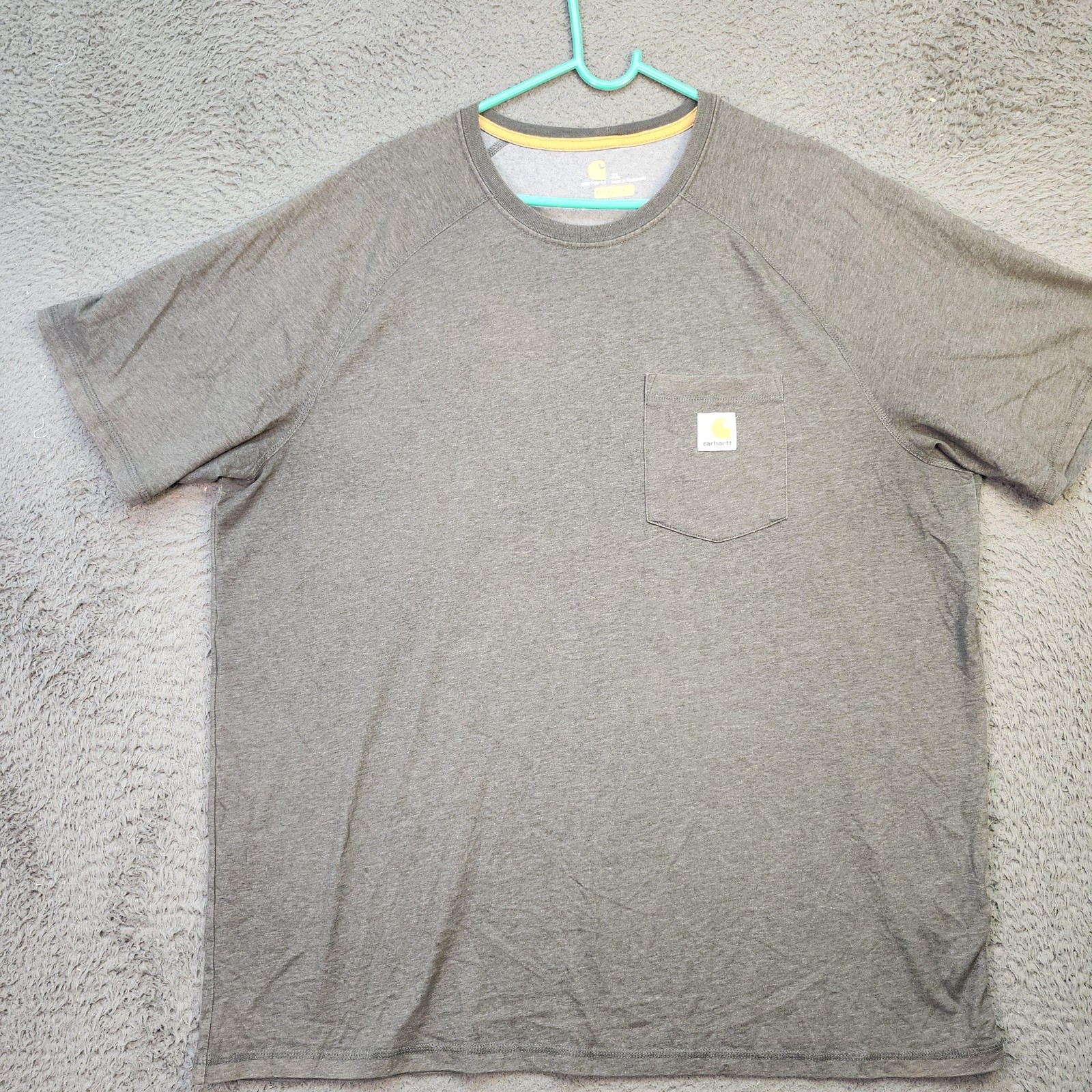 Carhartt Shirt Mens XL Gray Relaxed Fit Force Pocket Tee Athletic Workwear