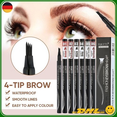 3D Eye Brow Tattoo Pen Langanhaltend Wasserfest Vier Gabeln Augenbrauen Stift