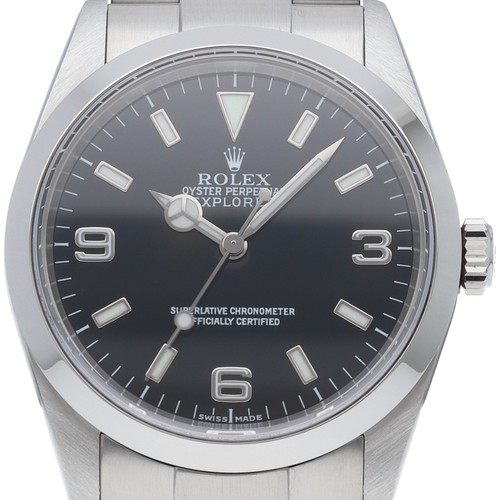 ROLEX Explorer 1 114270(Y) Stainless Steel mensWatch black USED