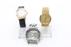 F x3 Vintage Gents Automatic Wristwatches Working Inc Jaragar, Accurist & Timex
