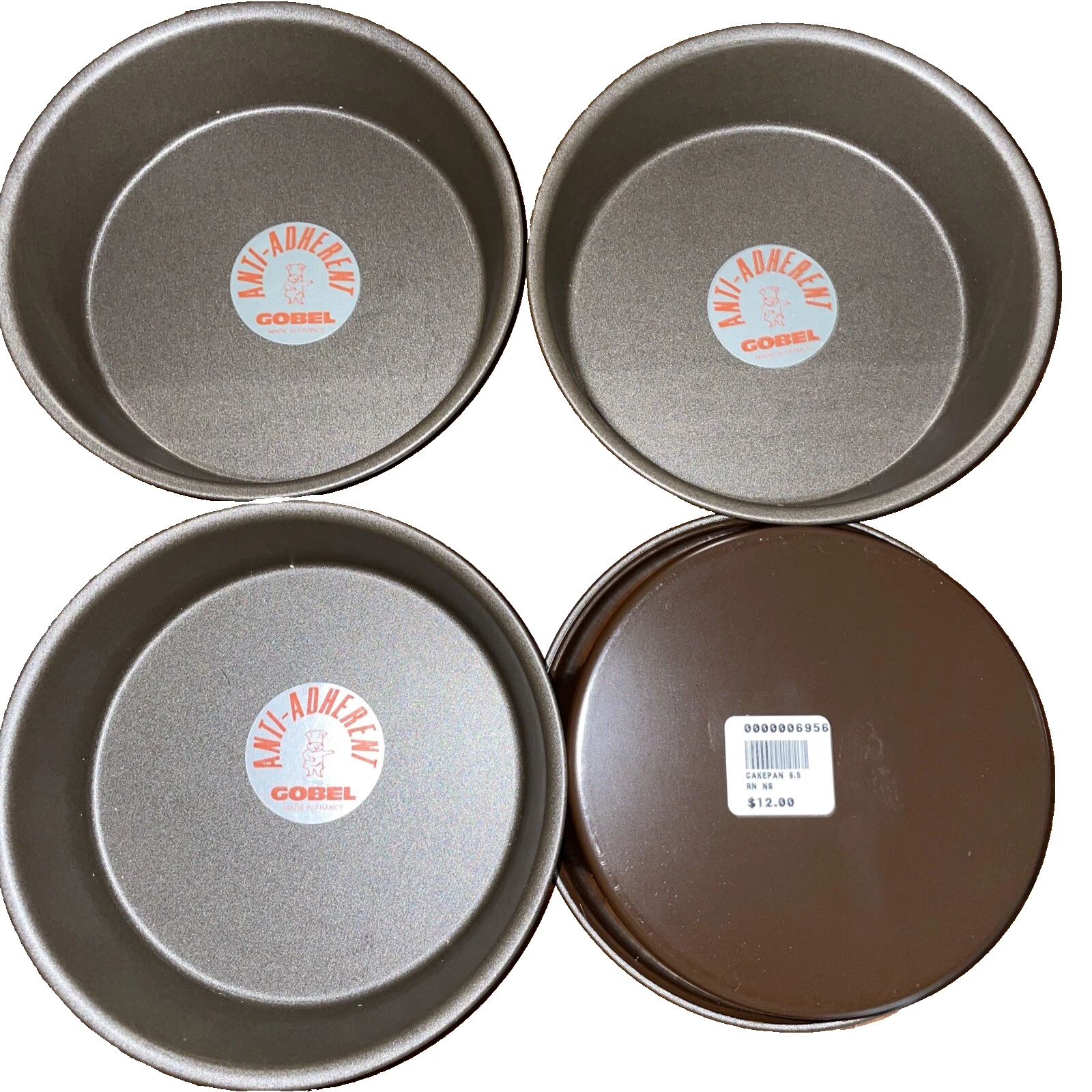 Cake Pans Quality Gobel Anti-adherent 6.5" Lot of 4 free ship