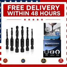 APRW Drill Tap Bit Set 6-Piece HSS Hex Shank Thread Tapping Kit