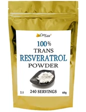 100% PURE TRANS RESVERATROL POWDER Polygonum Cuspidatum 240 Serving 60g 4 Months