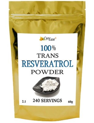 100% PURE TRANS RESVERATROL POWDER Polygonum Cuspidatum 240 Serving 60g 4 Months