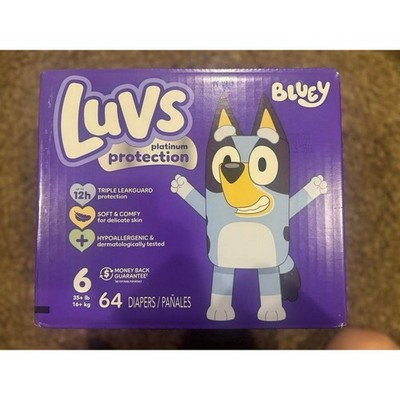 Luvs Diapers Size 6, 64 Count, $29.99 per box, plus $10 shipping