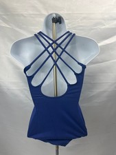 Body Wrappers Blue Crossover Cami Ballet Leotard Ladies Small, XLG 612