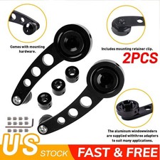 Pair Aluminum Billet Car Manual Window Crank Handle For Ford Jeep Chevy Camaro