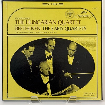 BEETHOVEN The Early Quartets / The Hungarian Quartet / Seraphim SIC-6005 / 3 LPs