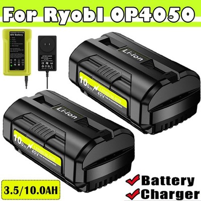 8.0Ah Battery 40 Volt for Ryobi 40V Lithium OP40602 Battery with LED / Charger