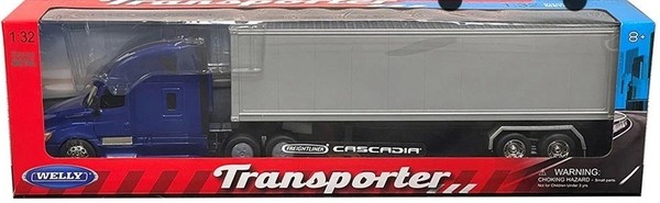 Welly - Freightliner Cascadia 6X4 (Blau) Mit 2-Achs-AnhäNger - 1/32 - WEL3269...-image