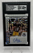 Calvin Austin III 2022 Panini Mosaic - White Prizm /25 Rookie Auto Card# RAM-CA