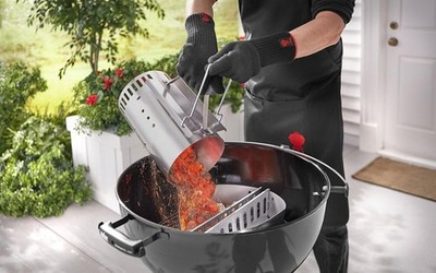 NEW Weber Rapidfire Chimney Starter Aluminized Steel, Heat-Resistant
