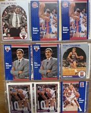 Phil Jackson, Dennis Rodman, Tom Chambers Lot of 9 Cards, HOF, All stars 
