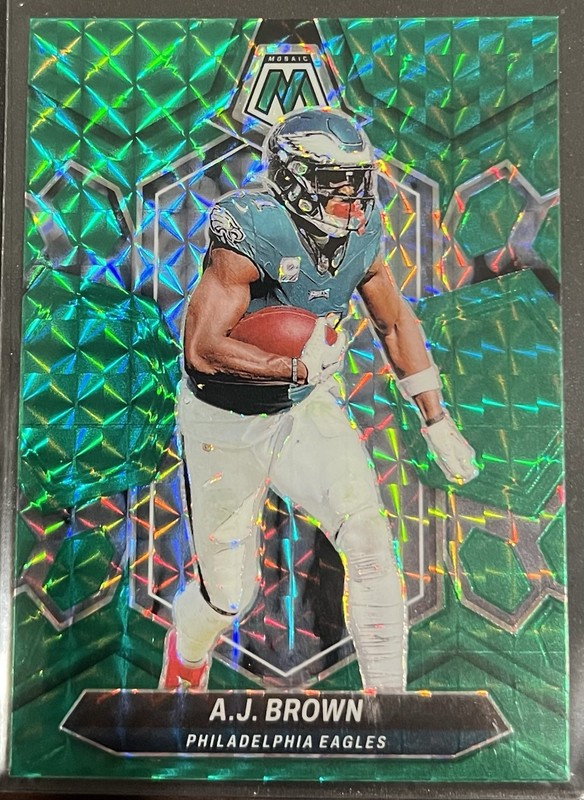 2024 Panini Mosaic - A.J. Brown #178 Green Mosaic Prizm