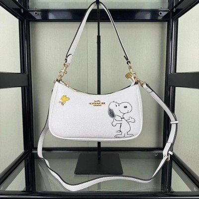 NEW COACH x PEANUTS Teri Shoulder Bag Snoopy Chalk Multi CBJ76 Outlet from Japan
