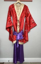 Geisha InCharacter Costumes Kimono  Dress 2 piece belt Adult M Red Purple 10625