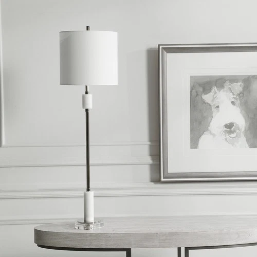 Uttermost 29793-1 Sussex Nickel Buffet Lamp - Picture 4 of 6