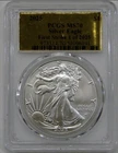2025 - Silver American Eagle - PCGS MS 70 First Strike Gold Foil 1 of 2025