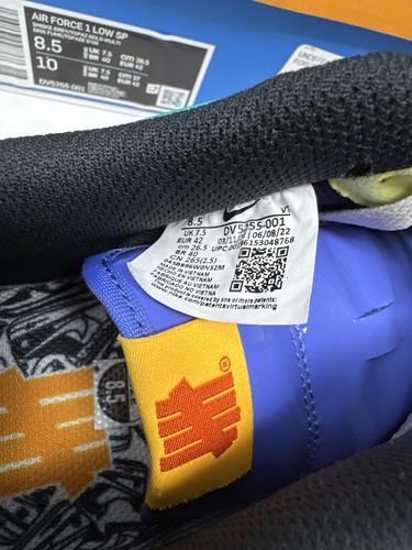 Nike Air Force 1 Low Undefeated Community 2022 Größe 8,5 Authentic Used AF1 Multi - Bild 10 von 11
