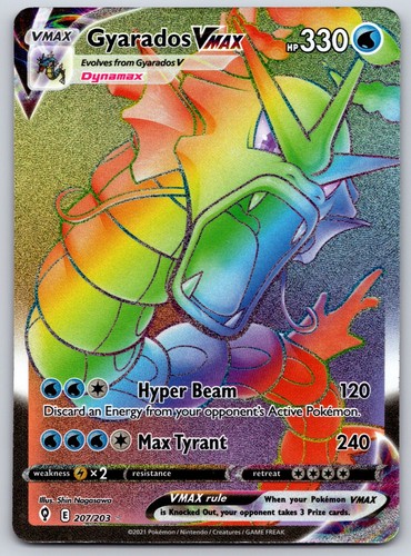 Gyarados VMAX (Secret) 207/203 SWSH07: Evolving Skies Secret Rare Holo MP