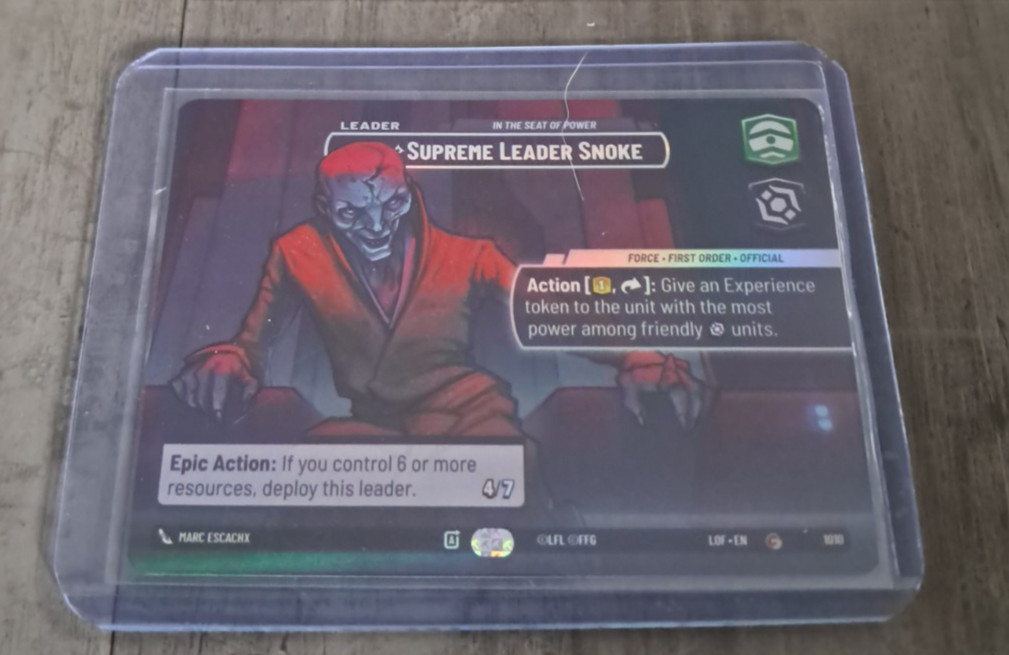 Supreme Leader Snoke Showcase Foil Star Wars Unlimited Legends of The Force 1010