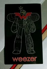 WEEZER WF ROBOT WINGS BLACK RED BAND NAME BOARD CASE MUSIC STICKER