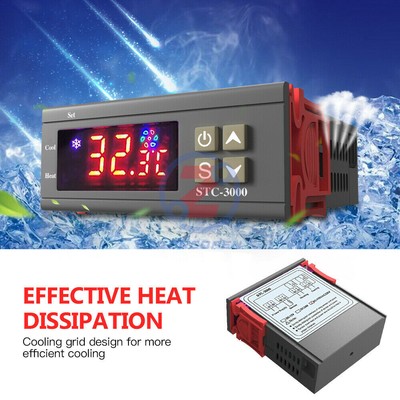 Digital STC-3000 AC110V-220V Temperature Controller Thermostat Sensor With probe