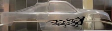 Vinyl paint masking, stencil, decal for RC bodies (Flames #5)