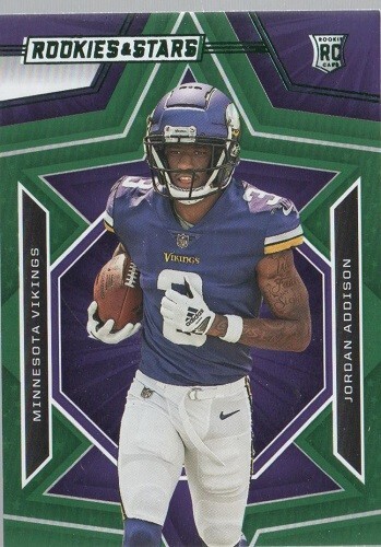 2023 Panini Rookies & Stars " Green Parallel" Jordan Addison RC #157