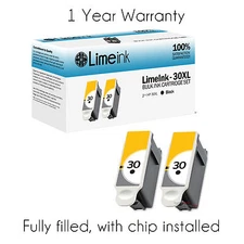 2-PK for Kodak 30 XL High Yield Black Ink Cartridges for Hero 5.1 ESP 2170 30xl