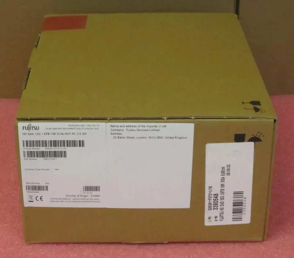 NEW Fujitsu 1.8TB 10K 3.5" SAS 12G 512E HotPlug Hard Drive HDD S26361-F5731-L118 - Image 4 of 4