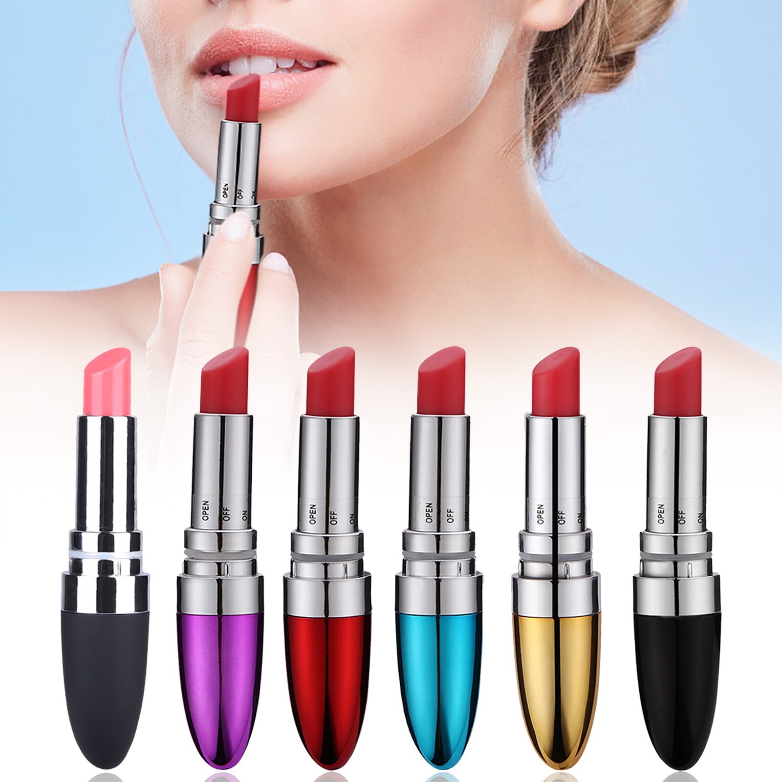 Mini Powerful Female Personal Massage Vibration Magic Vibrating Lipstick Type