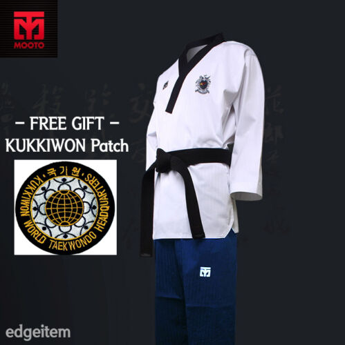 MOOTO Poomsae WTF Dan Uniform (Female) with KUKKIWON Patch Taekwondo Dobok - Afbeelding 1 van 6