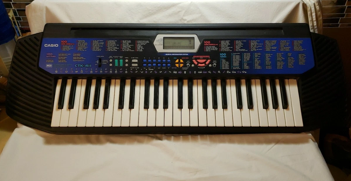 Casio CTK-411 MIDI Electronic Portable Keyboard 100 Song Bank