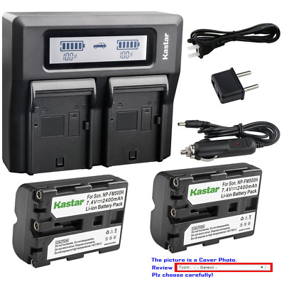Kastar Battery LCD Fast Charger for Sony NP-FM500H BC-VM10 ACSQ950 Viltrox DC-50