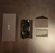 Tom Ford TF515 Newman Polarized Sunglasses Black Metal Frame/Bridge Italy w Case